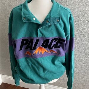 PALACE Men's Sweater in Teal and Purple